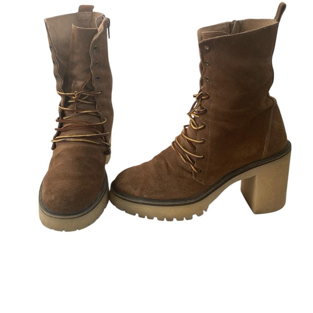 Free People Dylan Chunky Platform Boots Womens Size 38 US 7